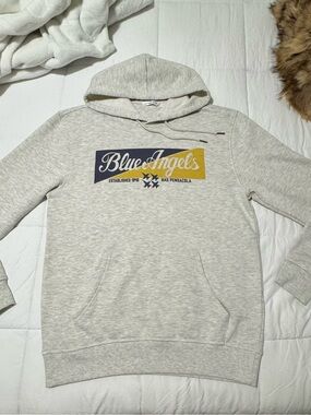 Blue Angels Pensacola Heather Gray Pullover Hoodie Sweatshirt
